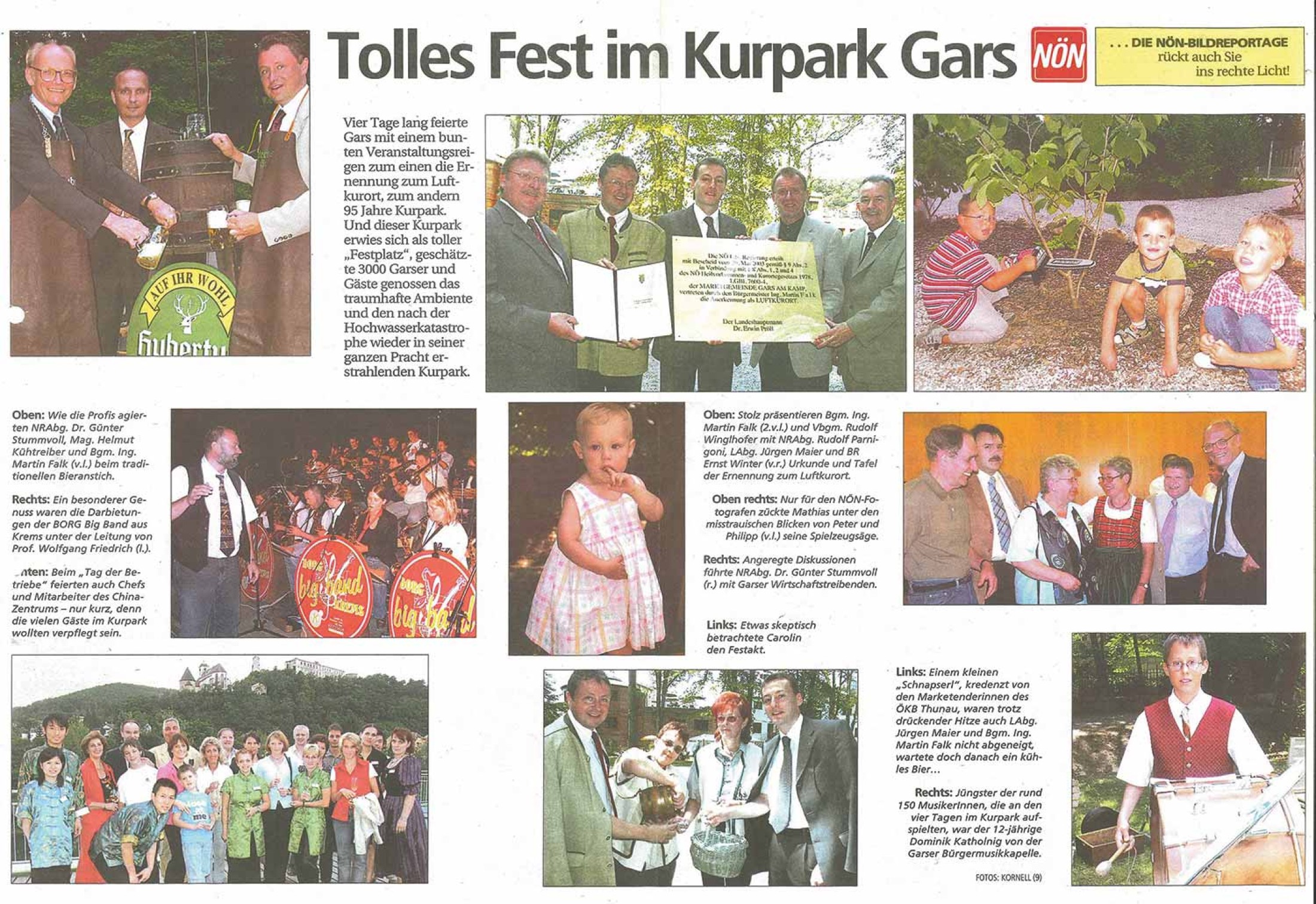 Zeitungsausschnitt „Tolles Fest im Kurpark Gars“